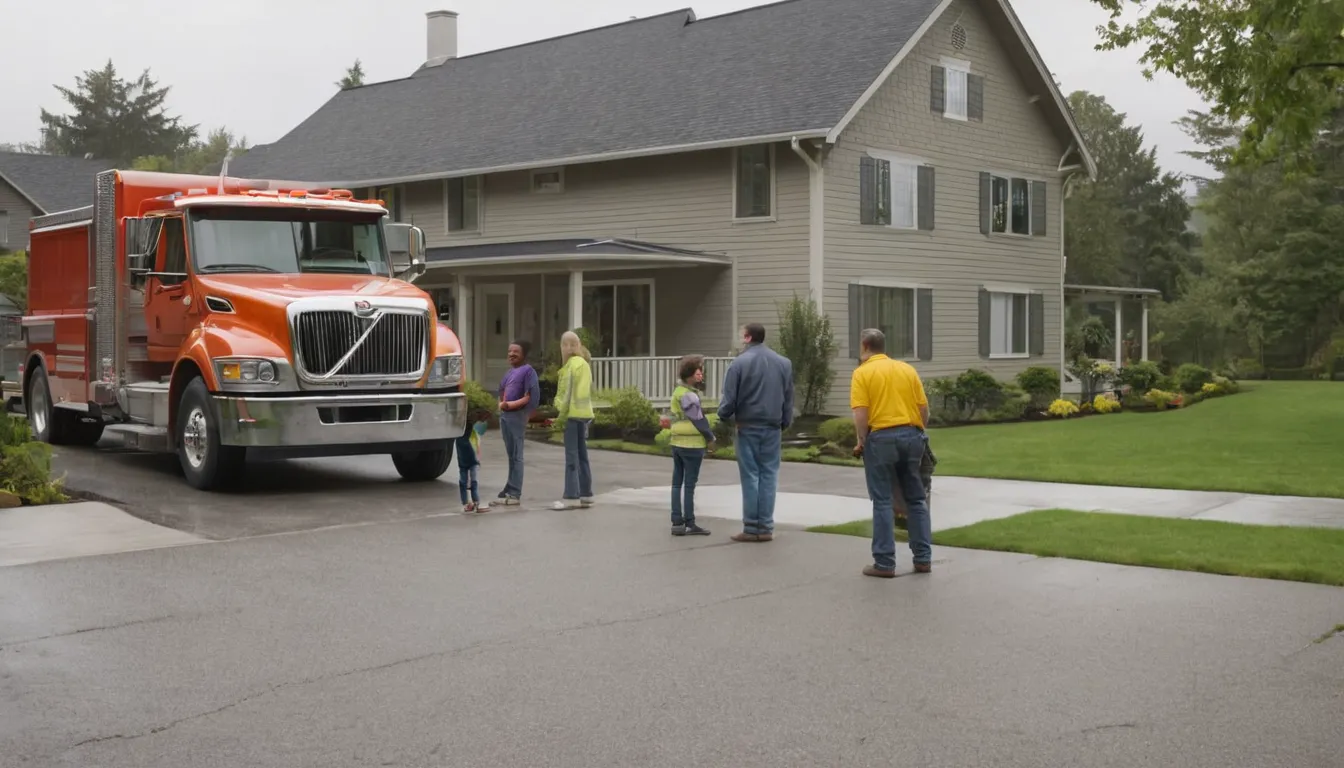A septic provider talking with a family in the Marine on St. Croix area